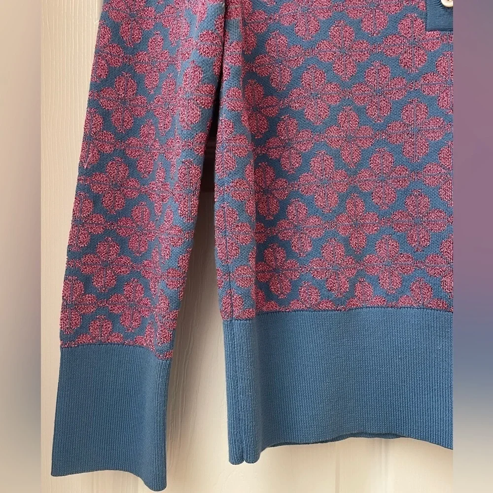 Kate Spade floral polo sweater women’s size S
